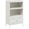vidaXL Buffet haut blanc 68x39x113 cm acier