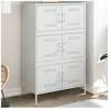 vidaXL Buffet haut blanc 68x39x113 cm acier