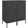 vidaXL Vidaxl Buffets 2 Pcs Noir 36x39x79 Cm Acier