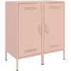 Vidaxl - Buffets 2 pcs rose 36x39x79 cm acier laminé à froid Rose