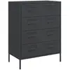 vidaXL Buffet noir 68x39x89 cm acier