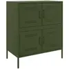 vidaXL Buffet vert olive 68x39x79 cm acier