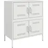 vidaXL Buffet blanc 68x39x79 cm acier
