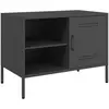 vidaXL Meubles TV 2 pcs noir 68x39x50,5 cm acier