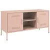 vidaXL Meuble TV rose 100,5x39x50,5 cm acier