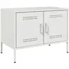vidaXL Meuble TV blanc 68x39x50,5 cm acier