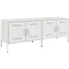 vidaXL Meubles TV 2 pcs blanc 68x39x50,5 cm acier