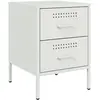 vidaXL Table de chevet blanc 36x39x50,5 cm acier
