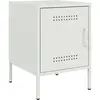vidaXL Table de chevet blanc 36x39x50,5 cm acier