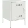 vidaXL Tables de chevet 2 pcs blanc 36x39x50,5 cm acier