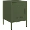 vidaXL Table de chevet vert olive 36x39x50,5 cm acier