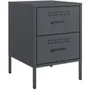 vidaXL Tables de chevet 2 pcs anthracite 36x39x50,5 cm acier