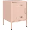 vidaXL Table de chevet rose 36x39x50,5 cm acier