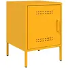 vidaXL Table de chevet jaune moutarde 36x39x50,5 cm acier