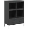 Vidaxl - Buffet haut noir 68x39x101,5 cm acier laminé à froid Noir