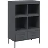 Vidaxl - Buffet haut anthracite 68x39x101,5 cm acier laminé à froid Anthracite