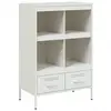 vidaXL Buffet haut blanc 68x39x101,5 cm acier laminé à froid