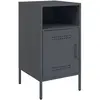 vidaXL Table de chevet anthracite 36x39x68 cm acier laminé à froid