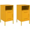 vidaXL Tables de chevet 2 pcs jaune moutarde 36x39x68 cm