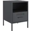 vidaXL Table de chevet anthracite 36x39x50,5 cm acier laminé à froid