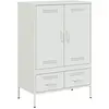 vidaXL Buffet haut blanc 68x39x101,5 cm acier laminé à froid