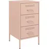 vidaXL Table de chevet rose 36x39x68 cm acier laminé à froid