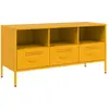 Meuble tv jaune moutarde 100,5x39x50,5 cm acier laminé à froid Vidaxl Jaune