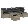 vidaXL Salon de jardin 5 pcs avec coussins gris clair résine tressée