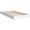 vidaXL Vidaxl Cadre De Lit Sans Matelas Blanc 90x190 Cm Bois D'ingénierie