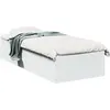 vidaXL Cadre de lit sans matelas blanc 75x190 cm bois d'ingénierie 841986