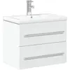 vidaXL Armoire lavabo de salle de bain avec bassin intégré blanc