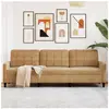 vidaXL Canapé à 3 places Marron 210 cm Velours
