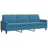vidaXL Canapé à 3 places Bleu 210 cm Velours
