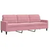 vidaXL Canapé à 3 places Rose 210 cm Velours