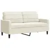 vidaXL Canapé à 2 places Crème 140 cm Velours