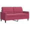vidaXL Canapé à 2 places Rouge bordeaux 140 cm Velours