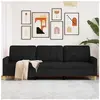 vidaXL Canapé à 3 places Noir 210 cm Tissu
