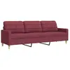 vidaXL Canapé à 3 places Rouge bordeaux 210 cm Tissu