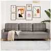 vidaXL Canapé à 3 places Taupe 210 cm Tissu