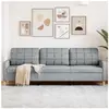 vidaXL Canapé à 3 places Gris clair 210 cm Tissu
