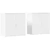 vidaXL Buffets 2 pcs blanc 79x38x80 cm bois d’ingénierie