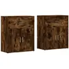 vidaXL Buffets 2 pcs chêne fumé 60x31x70 cm bois d'ingénierie