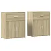 vidaXL Buffets 2 pcs chêne sonoma 60x31x70 cm bois d'ingénierie
