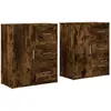 vidaXL Buffets 2 pcs chêne fumé 60x31x70 cm bois d'ingénierie