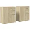vidaXL Buffets 2 pcs chêne sonoma 60x31x70 cm bois d'ingénierie