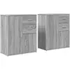 vidaXL Buffets 2 pcs sonoma gris 60x31x70 cm bois d'ingénierie