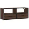 vidaXL Meuble TV chêne marron 100x31x39,5cm bois d'ingénierie et métal