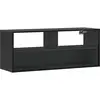 vidaXL Meuble TV noir 100x31x39,5 cm bois d'ingénierie et métal
