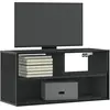 vidaXL Meuble TV noir 80x31x39,5 cm bois d'ingénierie et métal