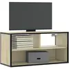 vidaXL Meuble TV chêne sonoma 80x31x39,5 cm bois d'ingénierie et métal